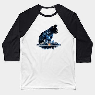 Cat Pet Animal Beauty Nature City Discovery Baseball T-Shirt